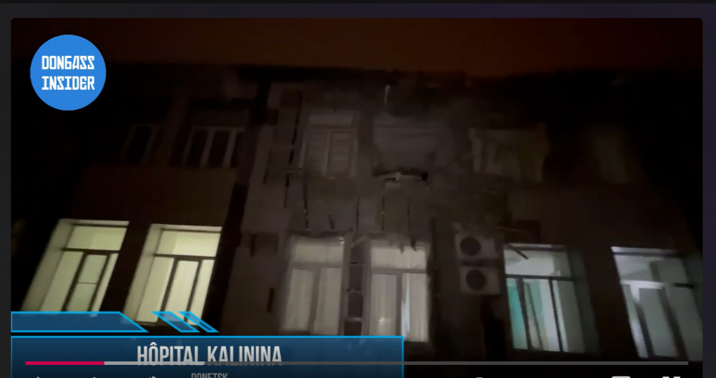 L’armée ukrainienne bombarde l’hôpital Kalinina à Donetsk – (DonbassInsider-18/12/2022)