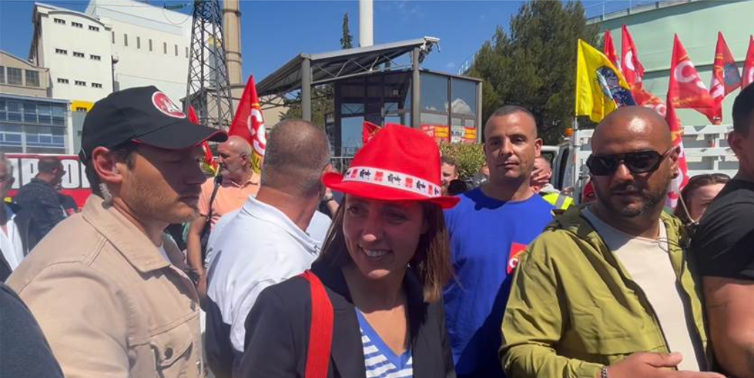Sophie BINET, secrétaire générale de la CGT ce jeudi 20/04 à Gardanne (maritima médias)