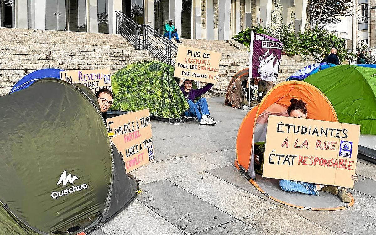 À Brest, le syndicat étudiant Union pirate se mobilise contre le mal-logement (LT.fr 28/09/2023)