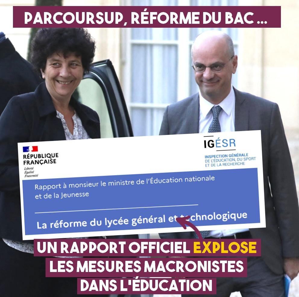 Réforme du lycée : l’inspection générale a rendu son rapport, Blanquer et Vidal sont des merdes. (Contre Attaque – 03/09/23)