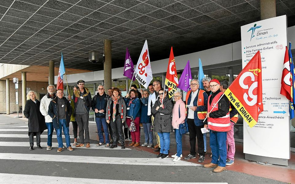 À Dinan, une vingtaine de manifestants devant le centre hospitalier. (LT.fr – 17/10/23)