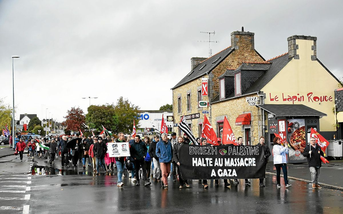 À Guingamp, un rassemblement de soutien à la population de Gaza, samedi 4 novembre (01/11/2023)