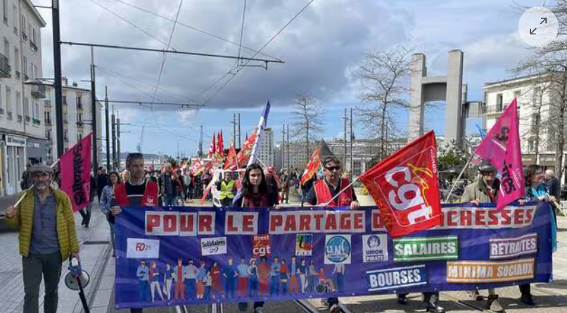 Manifestation du 1er-Mai à Brest : 2 000 participants dans un contexte local particulier…(OF.fr-1/05/24)