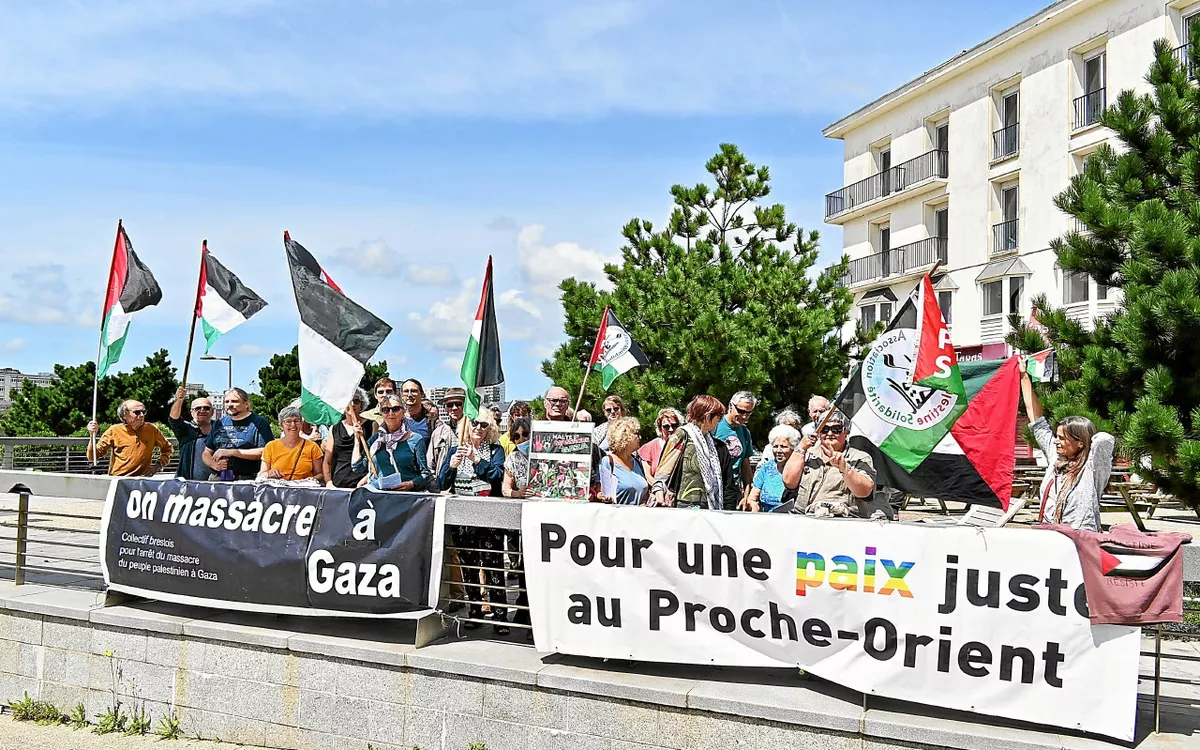 À Brest, une trentaine de manifestants en soutien à Gaza (LT.fr-27/07/24)