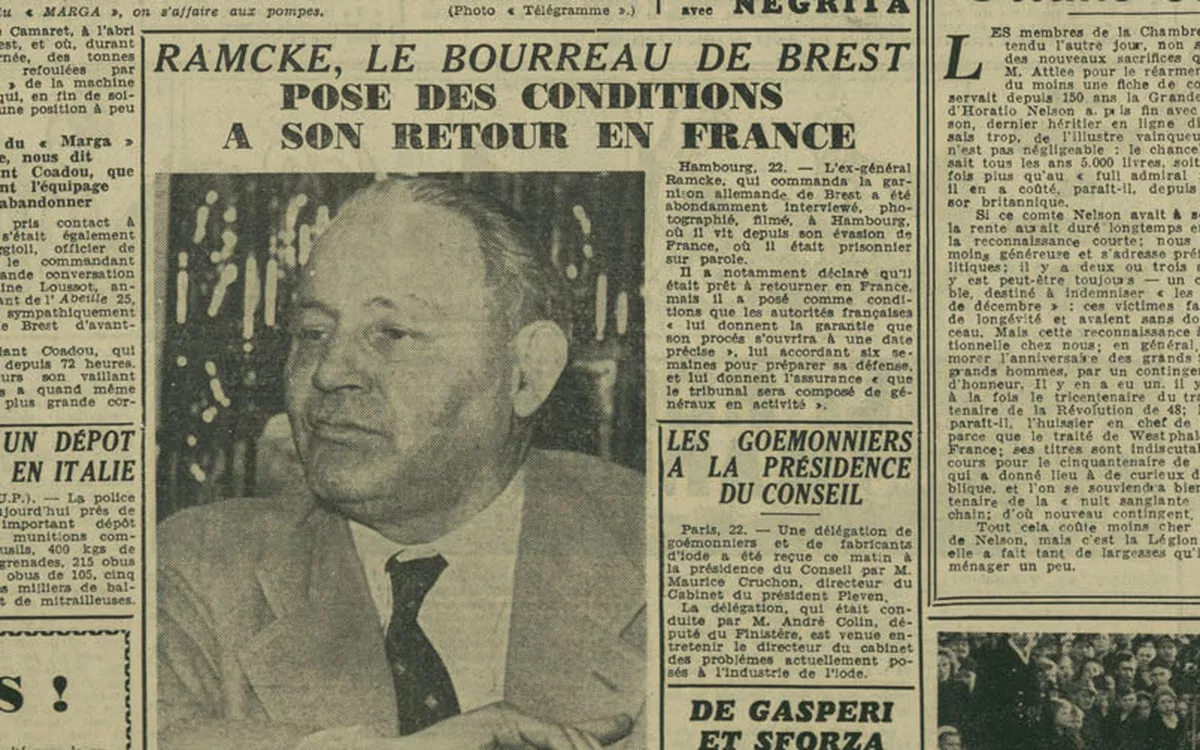 Le général Ramcke, cet admirateur fervent du nazisme, qui ne voulait pas lâcher Brest en 1944 (LT.fr-4/08/24)