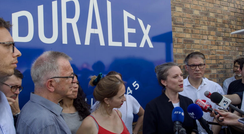 Lucie Castets et la gauche maintiennent la pression à Duralex (RFI-1/08/24)