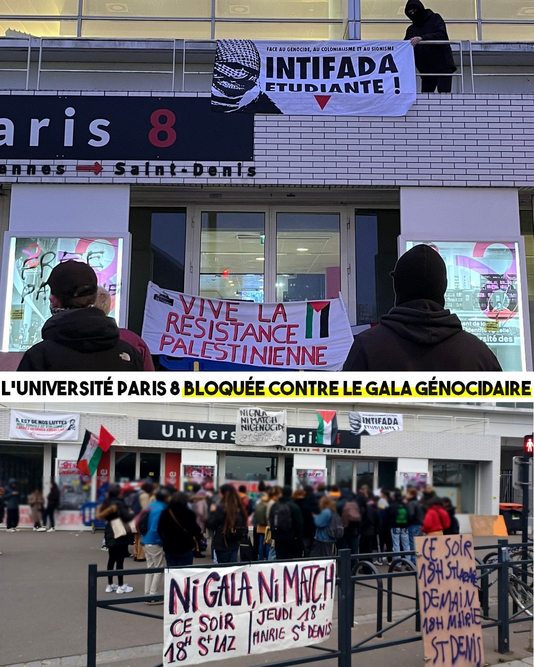 Paris : blocage étudiant pour la Palestine (CA.net-13/11/24)