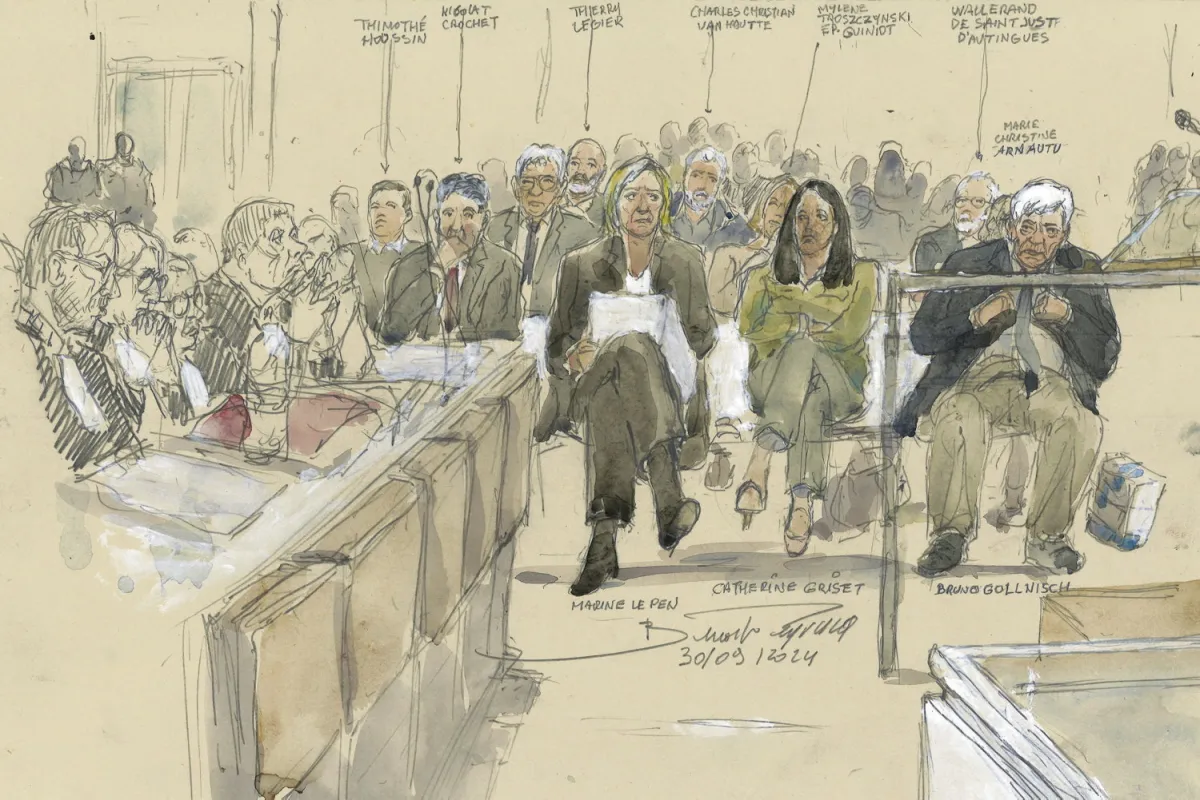 Au procès du RN, beaucoup de curieux, peu de militants (H.fr-24/11/24)