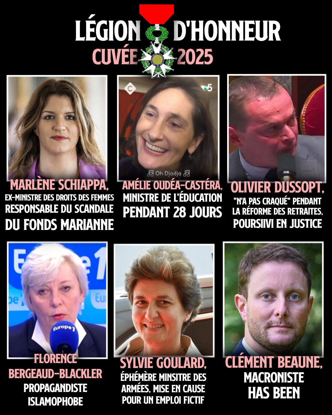 Légion d’Honneur 2025 : galerie des horreurs (CA.net-26/01/25)