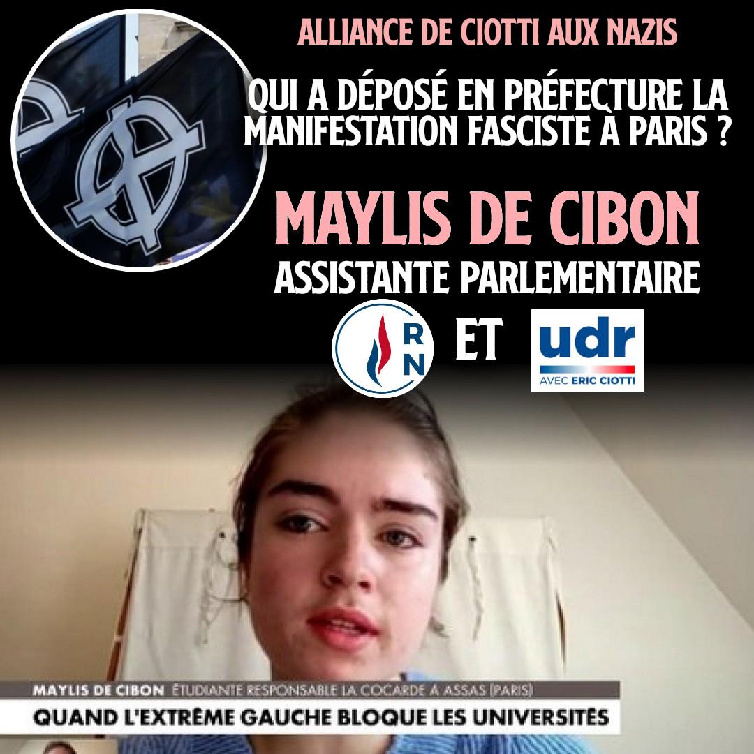 Derrière la manifestation néo-nazie à Paris : une assistante parlementaire du parti d’Éric Ciotti (CA.net-12/05/25)