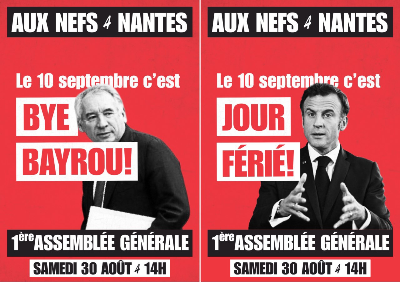 10 septembre : Bye Bayrou ! (10 septembre en Loire-Atlantique)